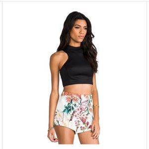 NWOT Cameo Another Heart Zip Up Crop Top XS